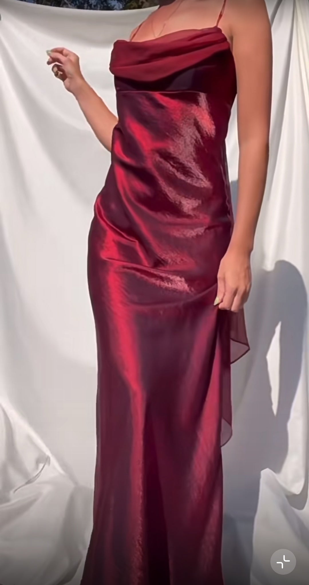 Royal Purple Satin Prom Dress Vintage Glam Evening Gown with Chiffon Ribbon ED1942