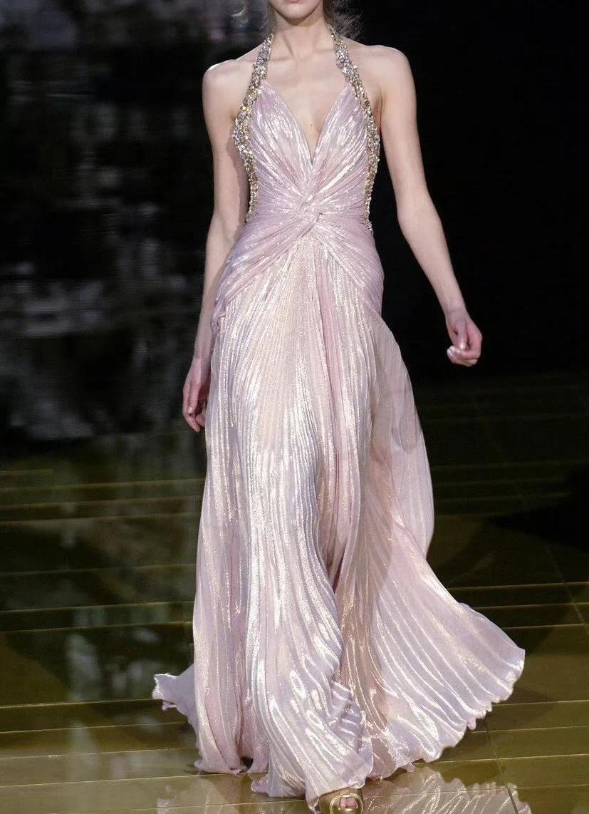 Gorgeous V-neck Chiffon Sheath Formal Evening Dresses Long Prom Dresses ED02097