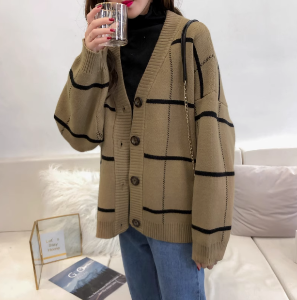 Korean style all-match knitted cardigan coat ED0214