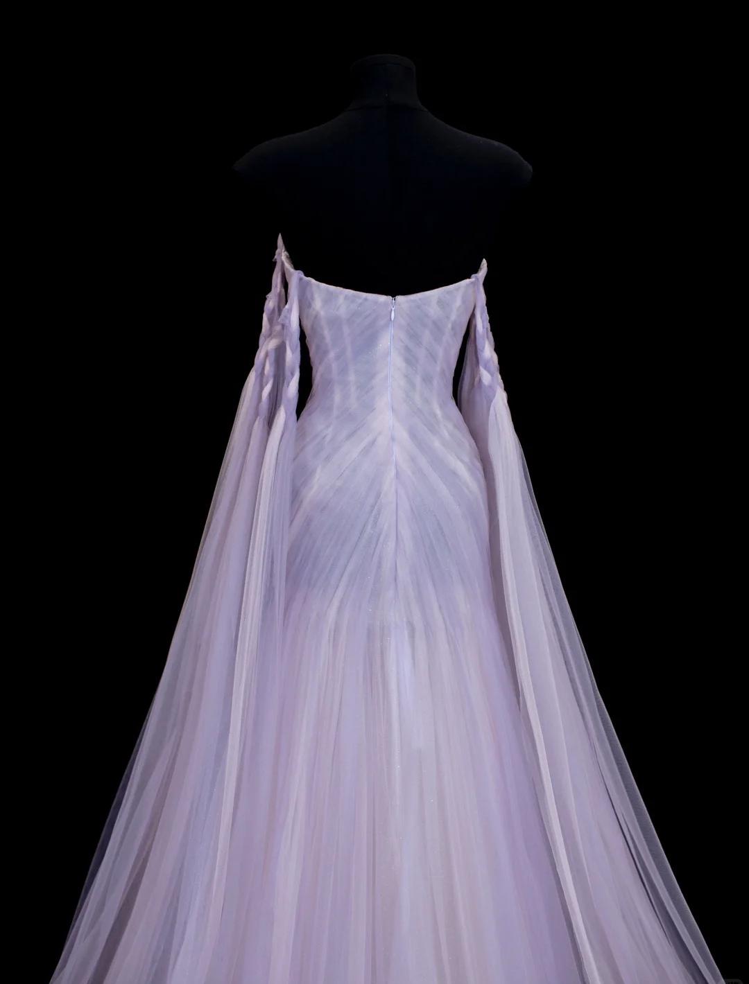 Elegant Purple Strapless A-Line Tulle Long Prom Dresses Formal Evening Gowns ED02470