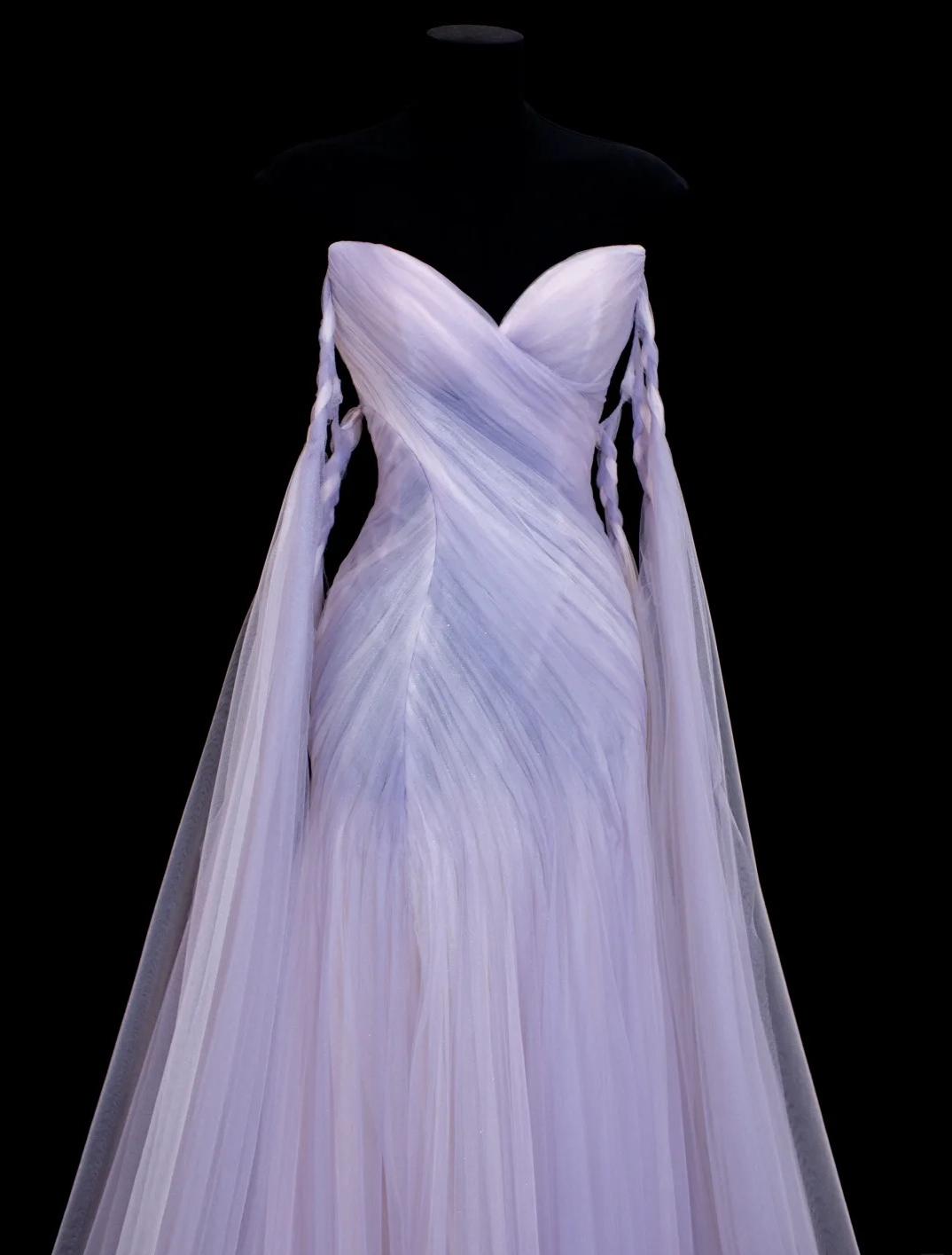 Elegant Purple Strapless A-Line Tulle Long Prom Dresses Formal Evening Gowns ED02470