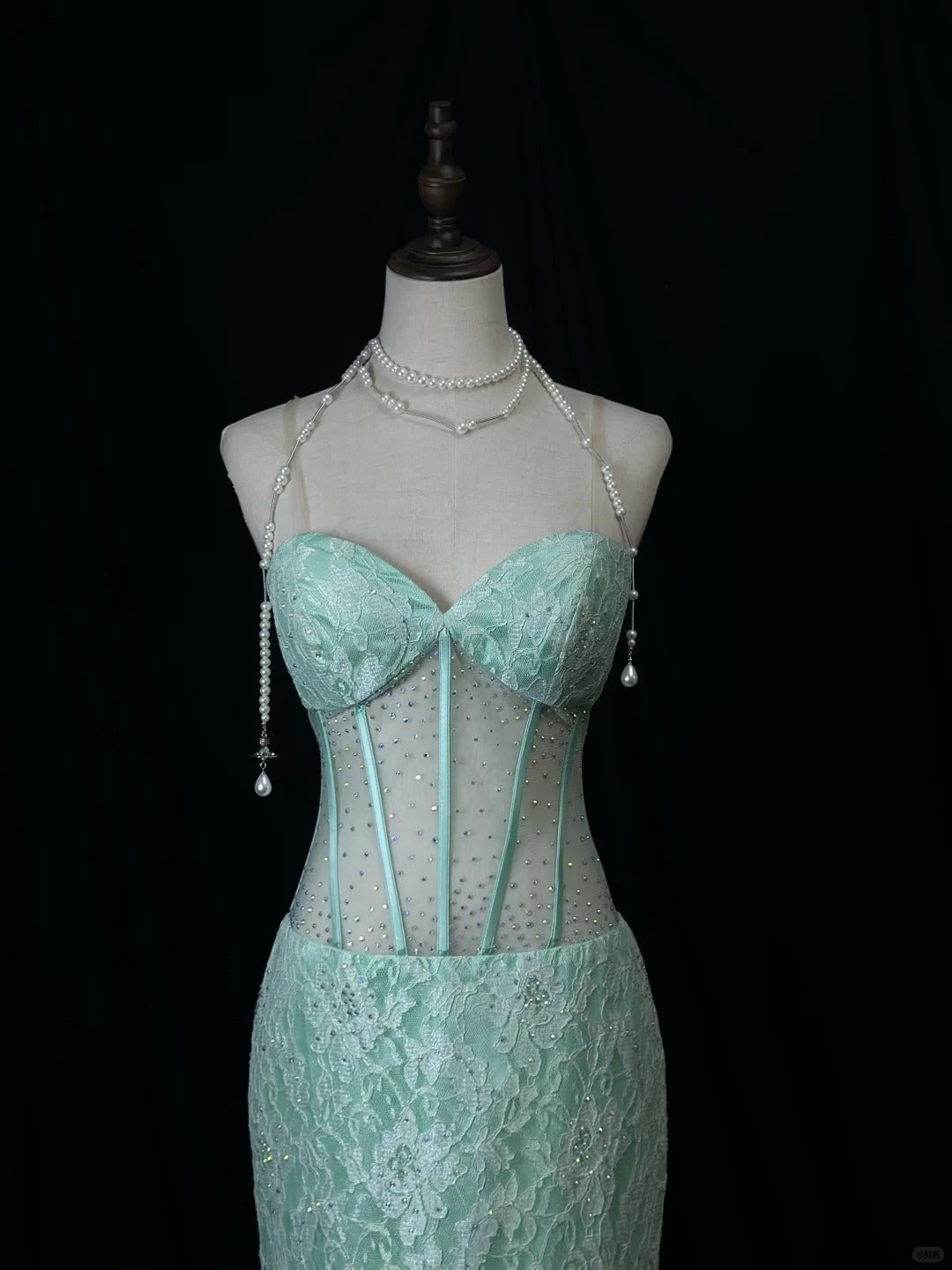 Elegant Tiffany Blue Sweetheart Neck Mermaid Tulle Long Prom Dresses Formal Evening Gowns with Lace Appliques ED02563