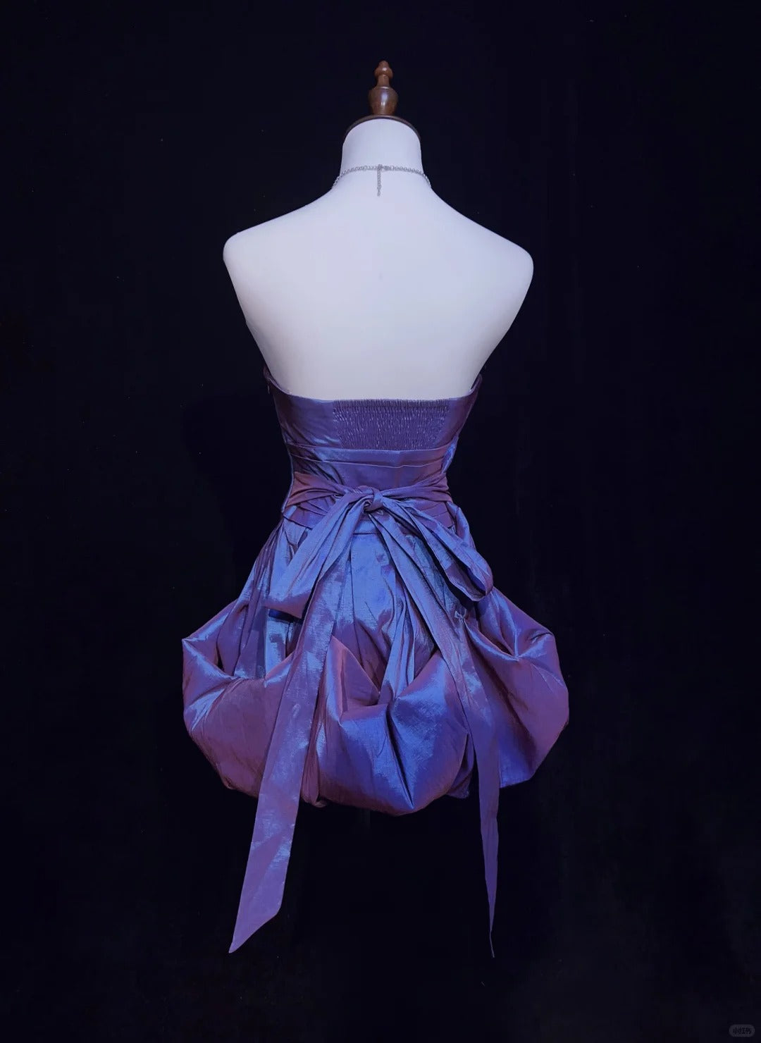 Stunning Purple Strapless A-Line Taffeta Short Prom Dresses Homecoming Dresses ED02573