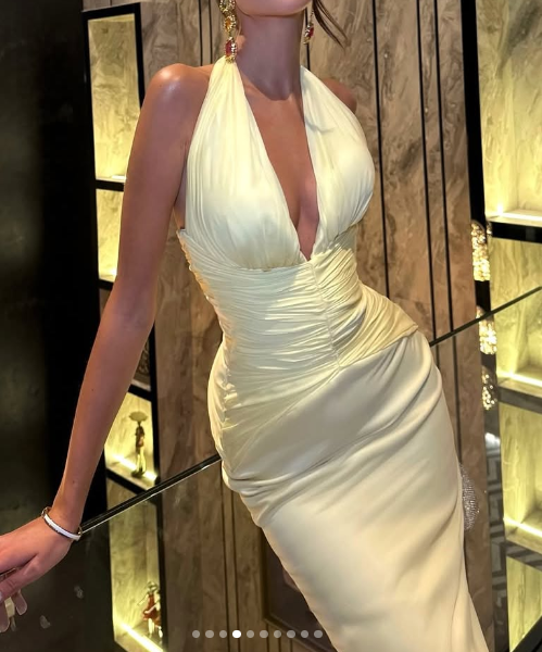 Fashion Butter Yellow V-Neck Mermaid Chiffon Long Prom Dresses Formal Evening Gowns with Open Back ED02760