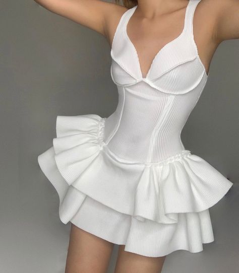 Sweetheart White V-neck A-Line Short Party Dresses Cute Birthday Dress ED02943
