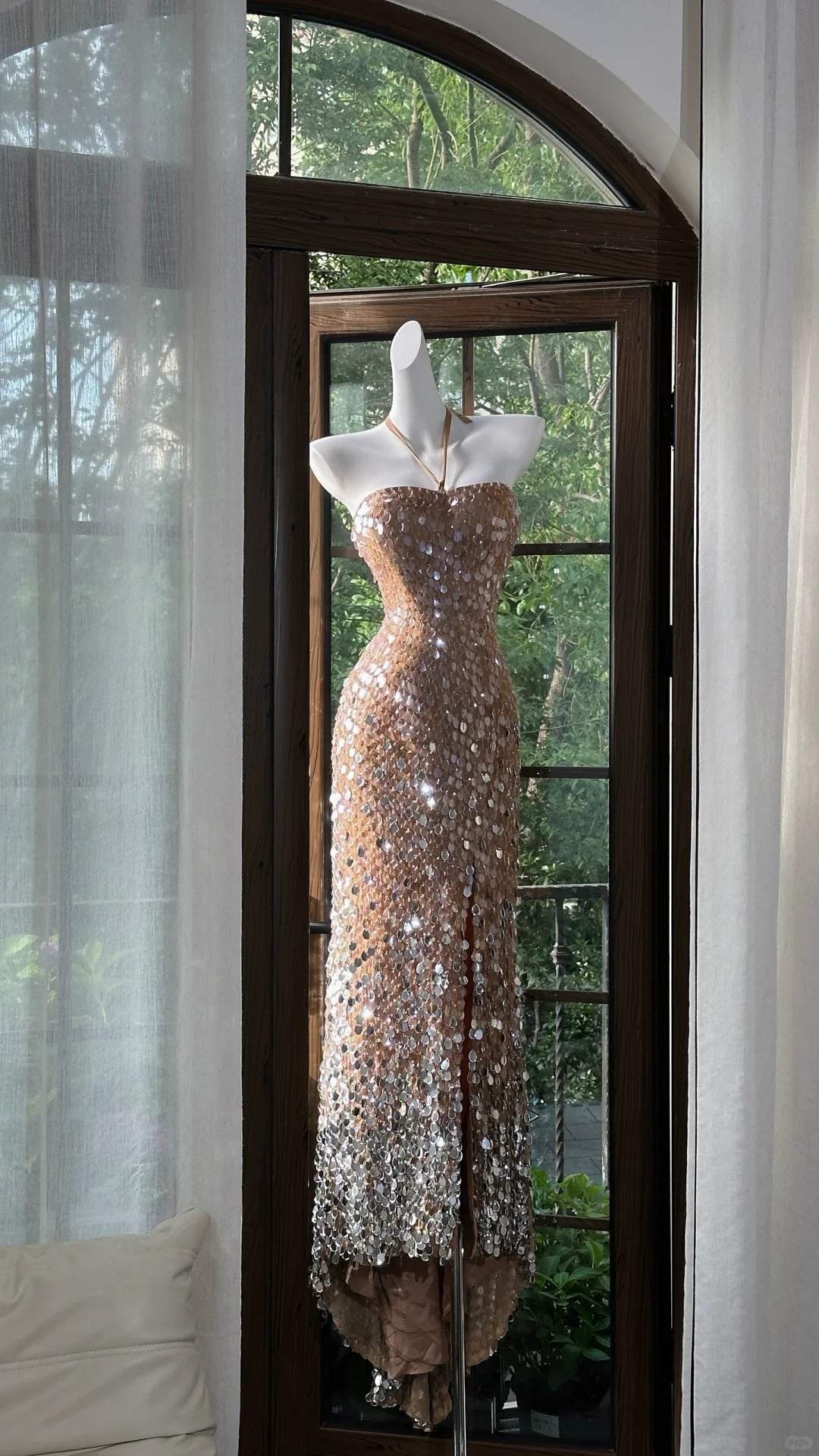Stunning Halter Neck Sheath Sequin Long Prom Dresses Formal Elegant Evening Gowns ED02989