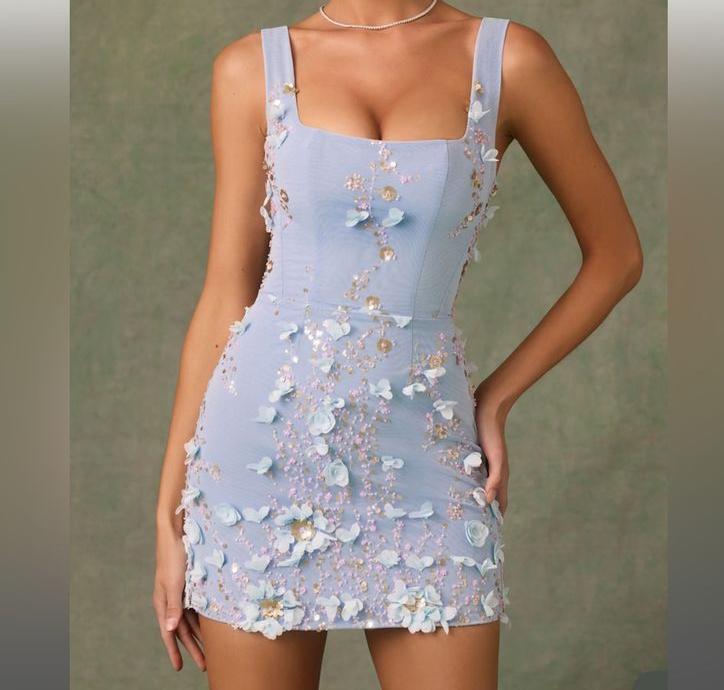 Fashion Square Neck Purple Sheath Beaded Applique Short Party Dresses Homecoming Dress ED02997