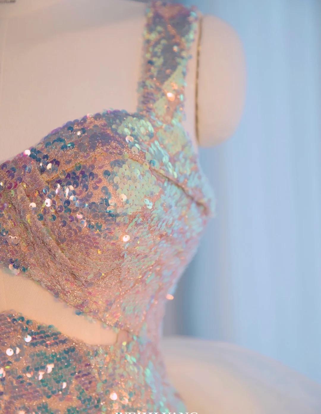 Elegant Sweetheart Mermaid Sequin Long Prom Dresses Formal Evening Gowns ED03219
