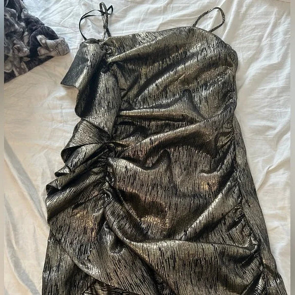 Fashion Black Gold Strapless Bodycon Short Party Dress Sexy Homecoming Dress ED03240