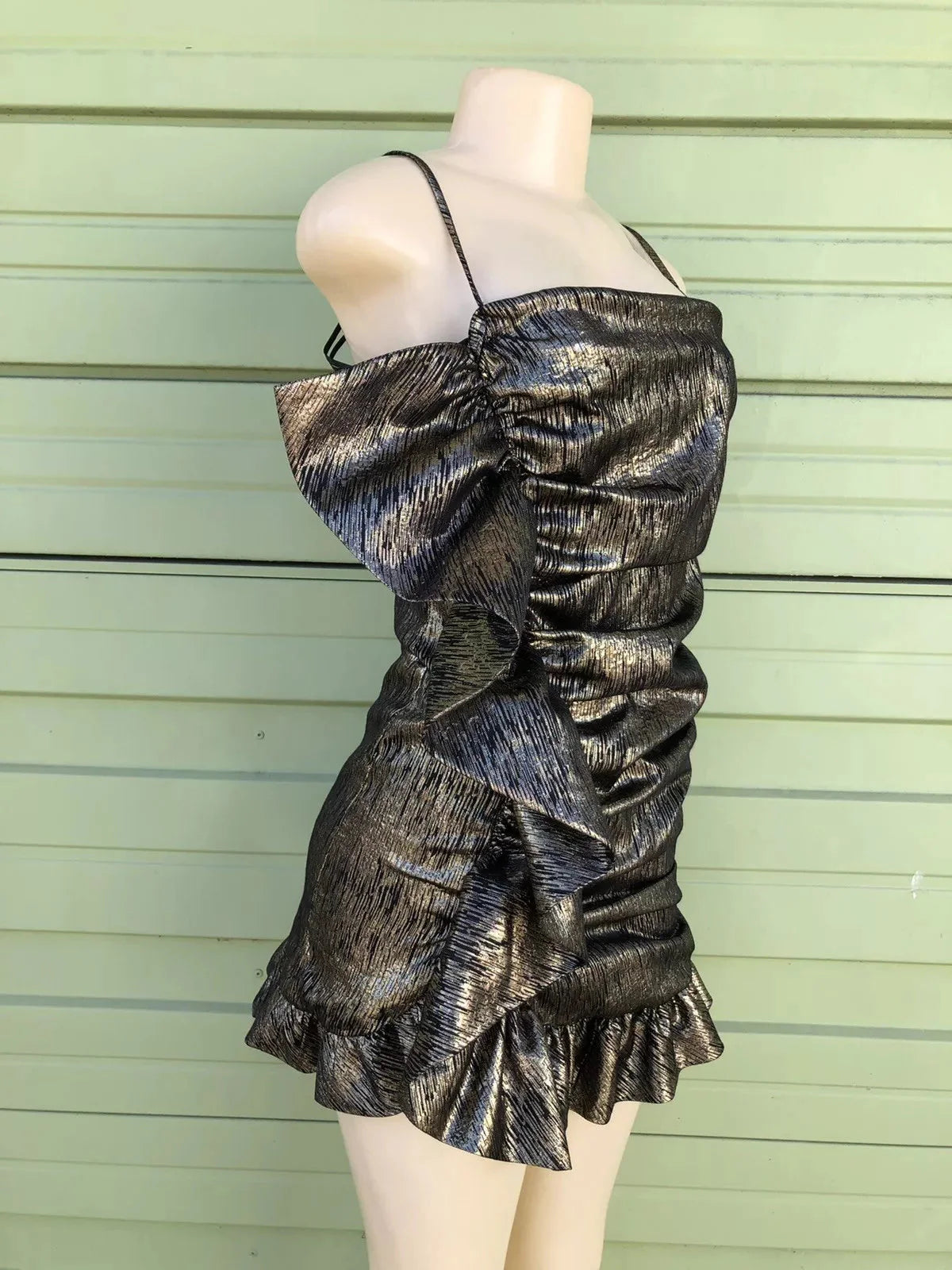Fashion Black Gold Strapless Bodycon Short Party Dress Sexy Homecoming Dress ED03240