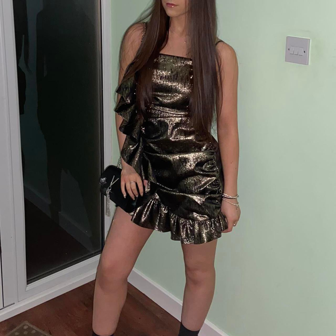 Fashion Black Gold Strapless Bodycon Short Party Dress Sexy Homecoming Dress ED03240