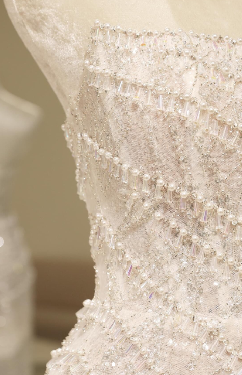 Gorgeous White Sheath Beaded Short Prom Dresses, Strapless Evening Gown ED03302