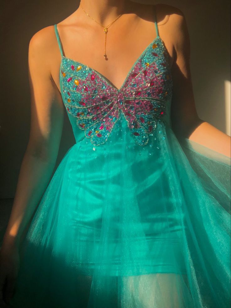 Blue Spaghetti Strap A-Line Tulle Beading Short Prom Dresses Sweet Homecoming Dress ED03323