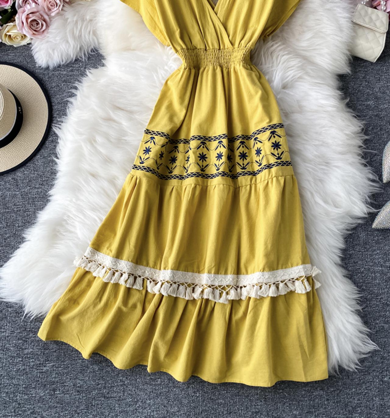 Cute V Neck Short Dress Fashion Dress ED0332