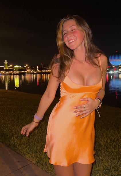 Simple Spaghetti Straps Orange 8th Grade Homecoming Dress Sweet Birthday Outfit Fashion Cocktail Dress ED03559