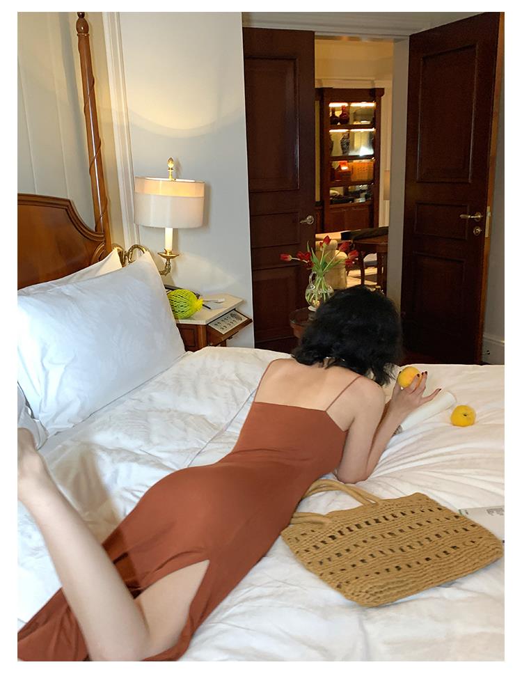 Sexy French Slim Fit Suspender Hip-wrapped Long Skirt ED0396