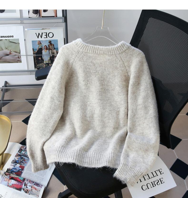 Gentle lace lace-up thickened soft knitted cardigan ED0410