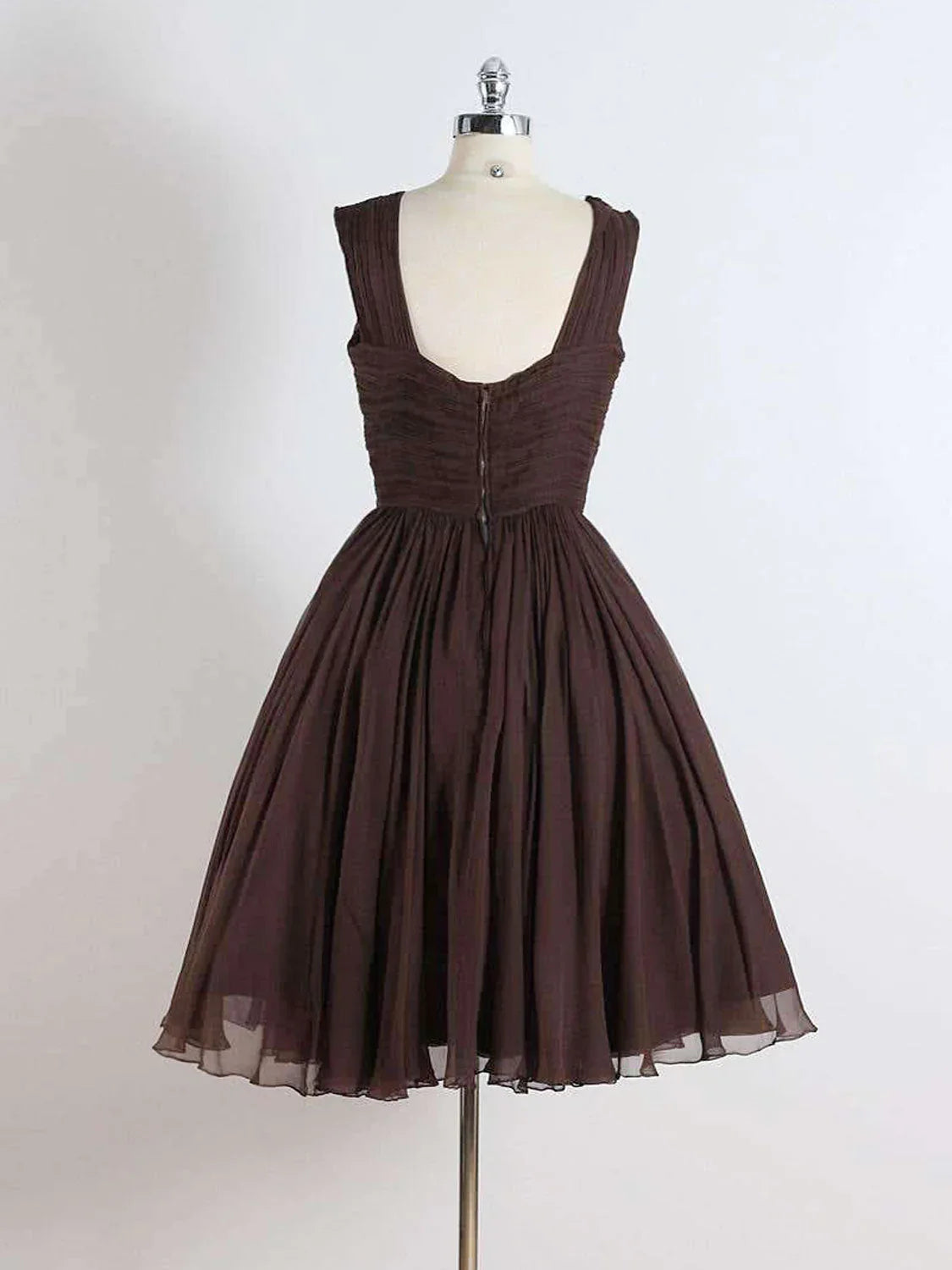 Brown A-Line Short Prom Dresses, Brown Short Homecoming Dress ED0641