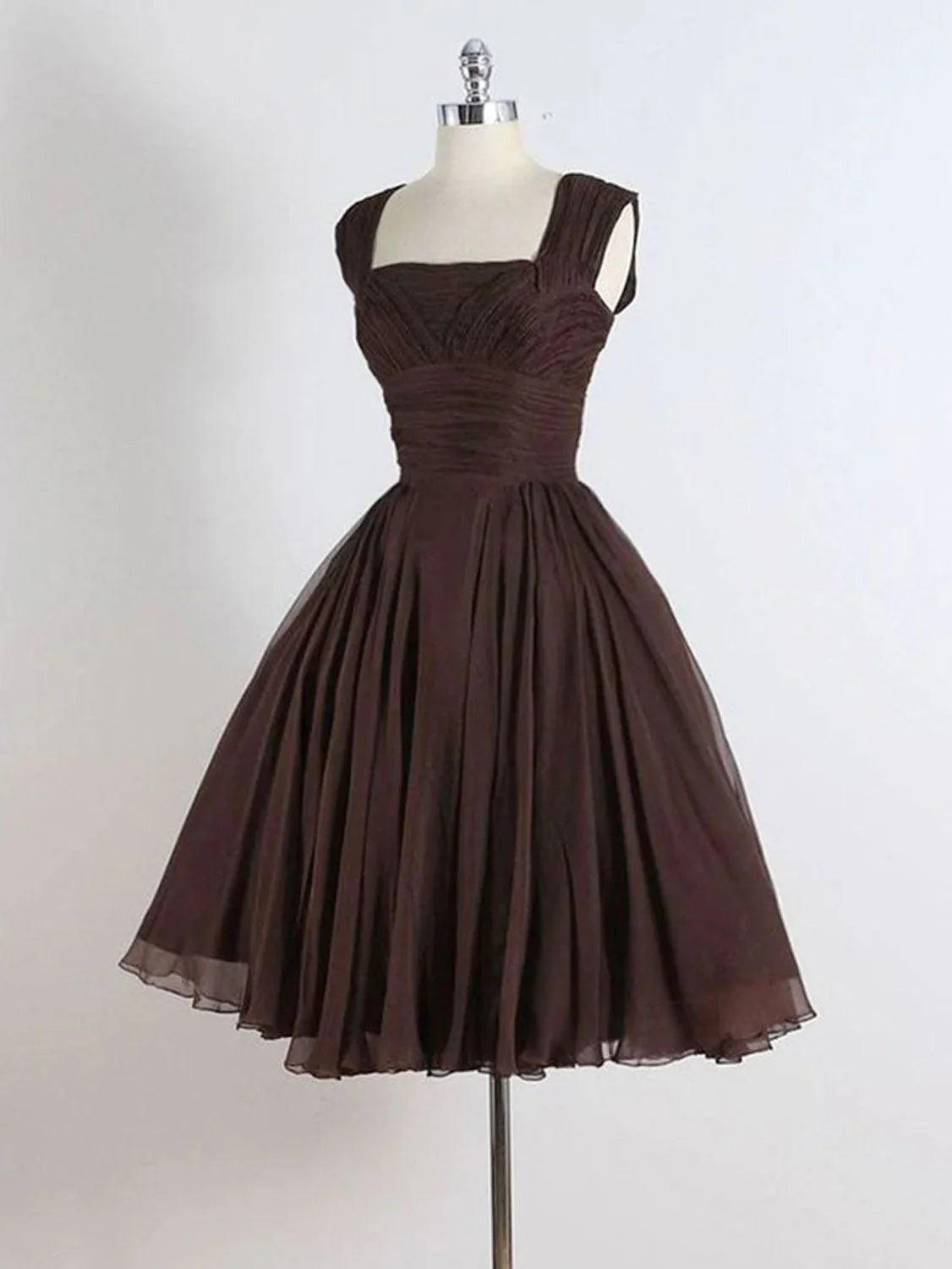 Brown A-Line Short Prom Dresses, Brown Short Homecoming Dress ED0641