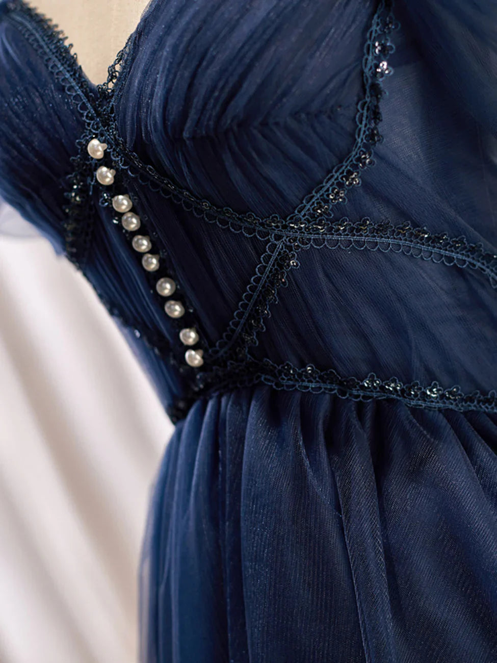 Dark Blue A-Line Short Prom Dresses, Dark Blue Homecoming Dress ED0653