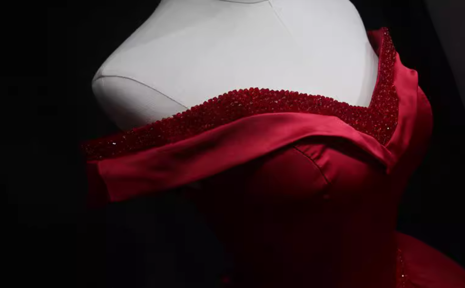 Burgundy off shoulder beads long prom dress burgundy formal dress ED0831