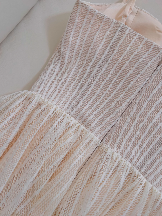 Apricot A-line Tulle Short Formal Dress, Apricot Homecoming Dress ED0944