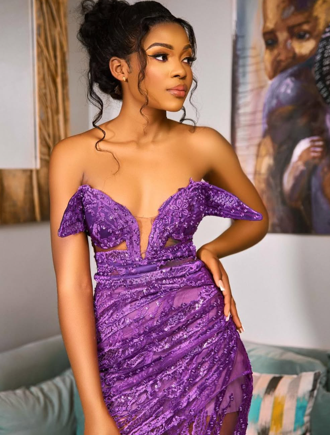 Unique Mermaid Strapless Purple Beaded Velvet Tulle Prom Dress Evening Dress SH2333
