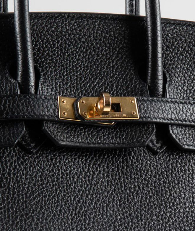 Hermès 25 Birkin Black Togo Leather with Rose Gold Hardware