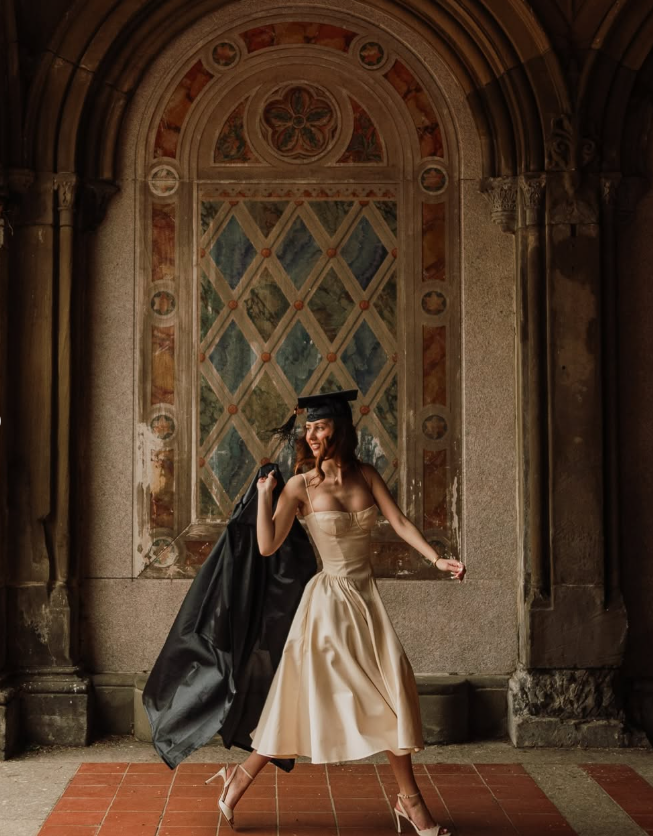 Simple A Line Spaghetti Strap Apricot Satin Prom Dress Birthday Dress Outfits SH3911