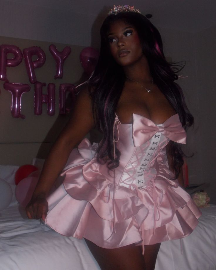 Cute Pink Layered Bow A Line Short Birthday Outfits 6th Grade Homecoming Dress S679