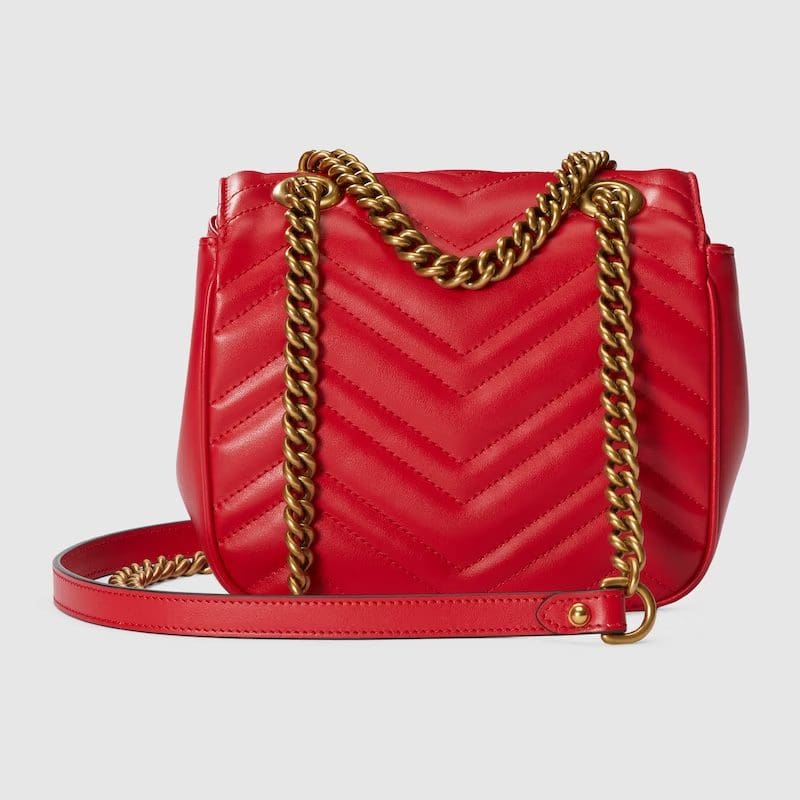 GUCCI MARMONT MINI SHOULDER BAG (RED)
