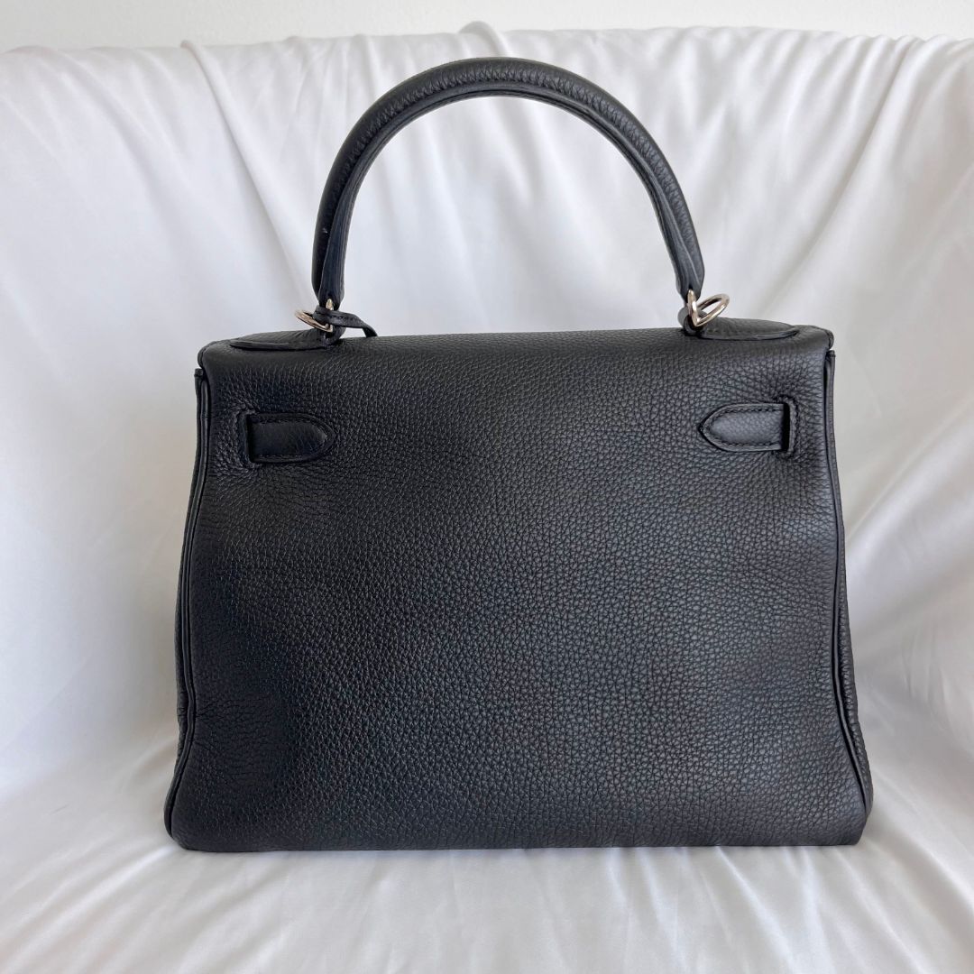 Hermès Kelly 28 Togo Black Leather Bag