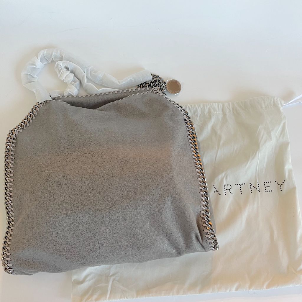 Stella McCartney Large Grey Faux Leather Falabella Bag