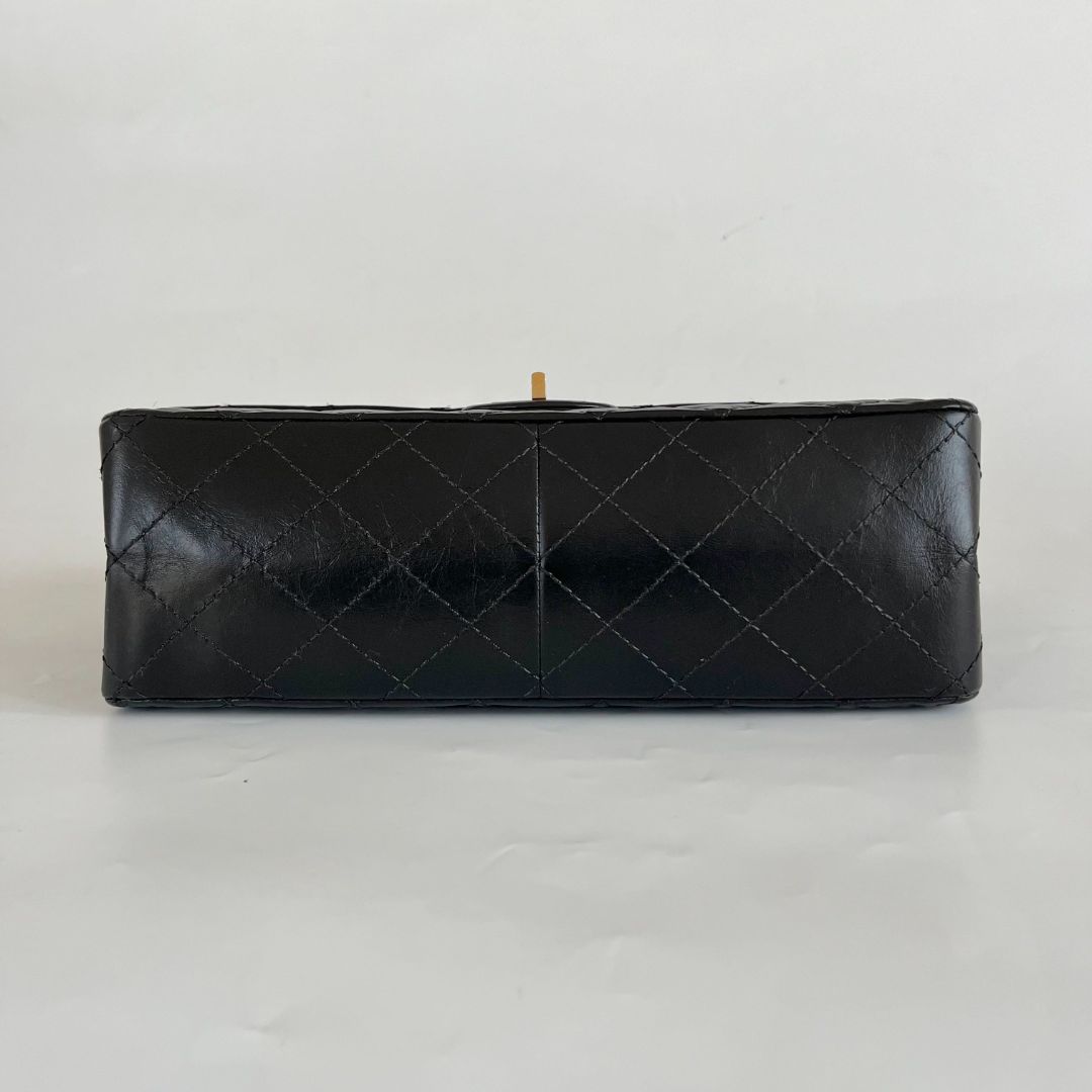 Chanel Black Quilted Aged Leather Reissue 2.55 Classic flap Bag