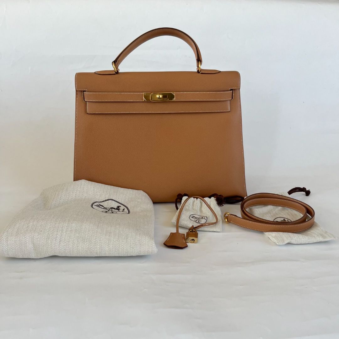 Hermès  Sellier Kelly 35 Gold Bag
