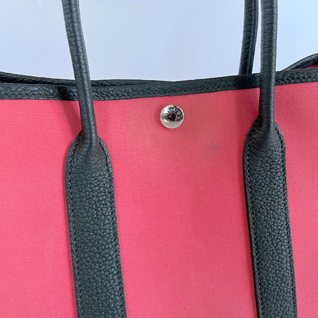 Hermes Canvas and Negonda Leather Garden Party TPM Bag