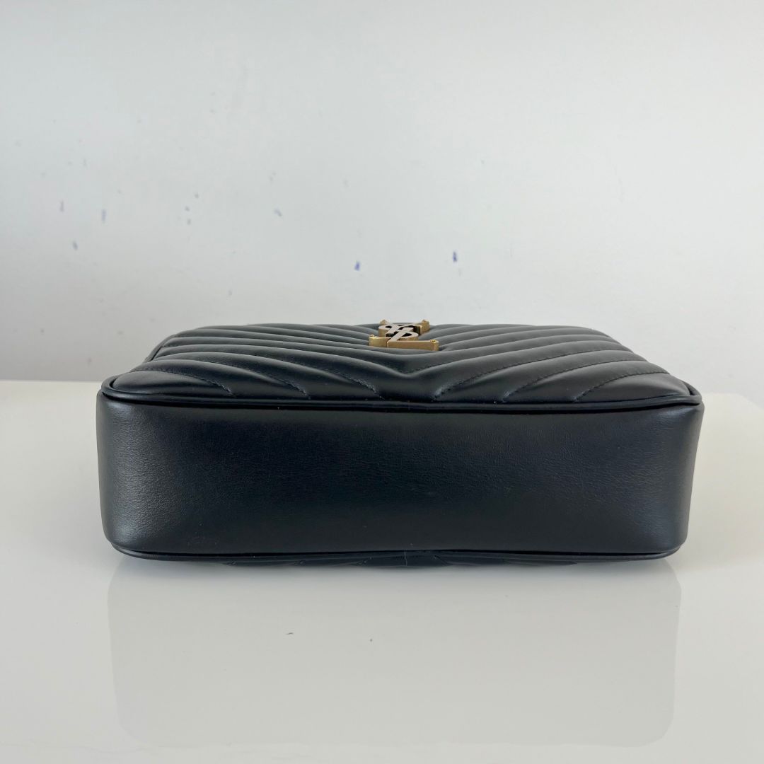 Saint Laurent Lou Camera Shoulder Bag in Quilted Leather