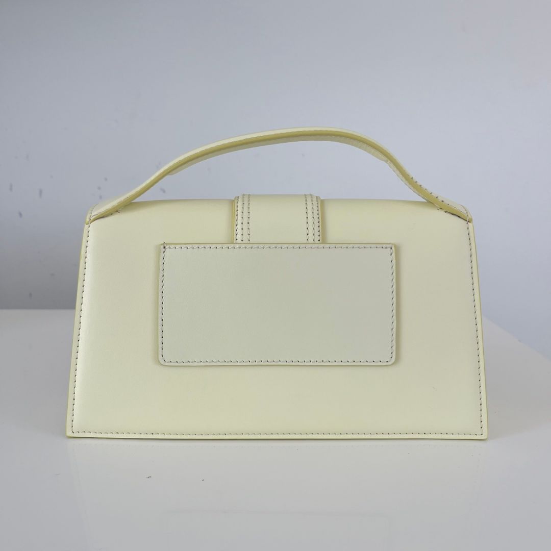 Jacquemus Le Grand Bambino Shoulder Bag in Yellow Leather