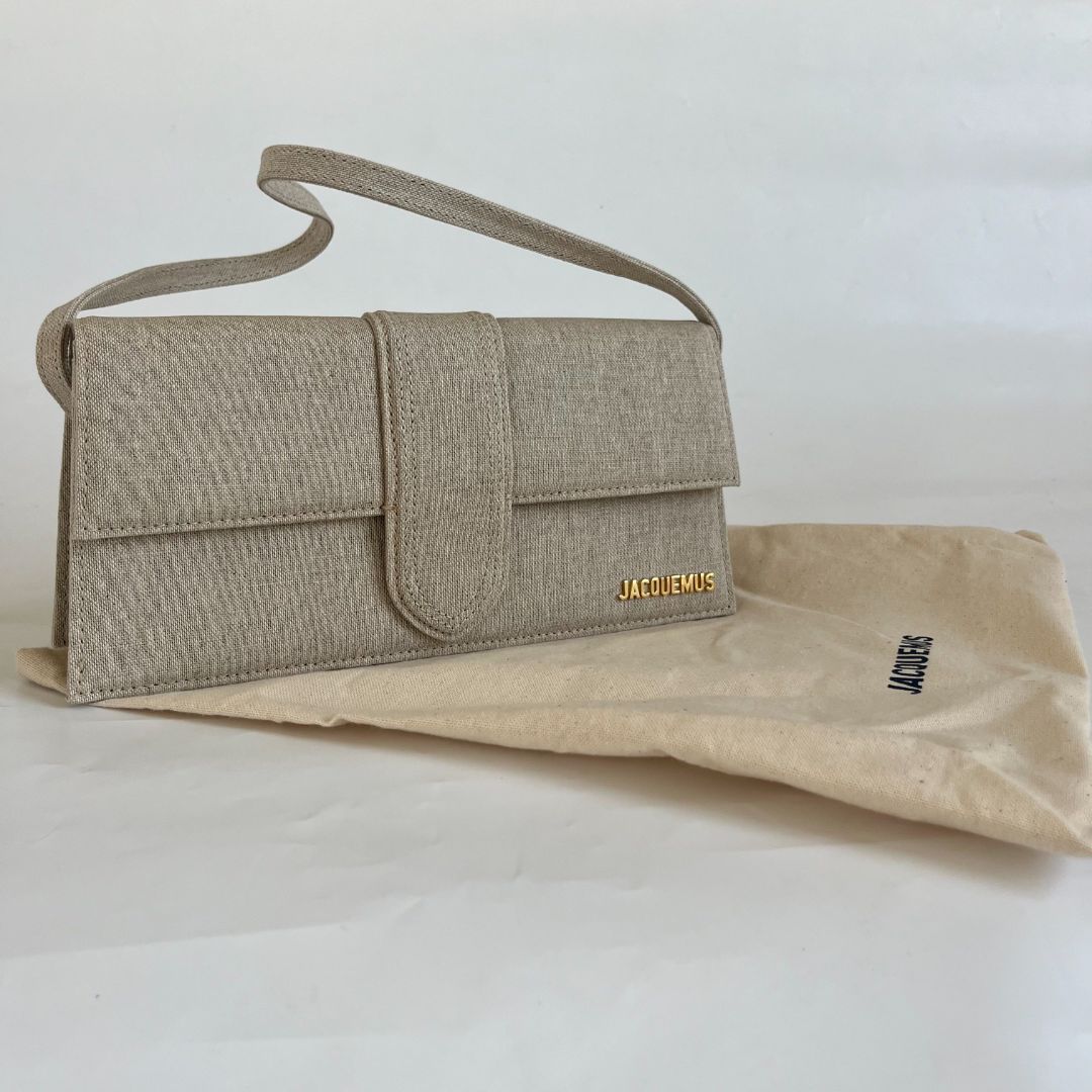 Jacquemus Le Grand Bambino woven-blend top-handle bag