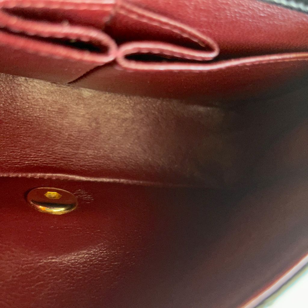 Chanel black vintage small flap bag