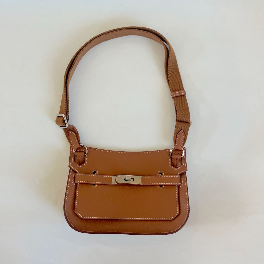 Hermès Evercolor Mini Jypsiere Gold Crossbody Bag