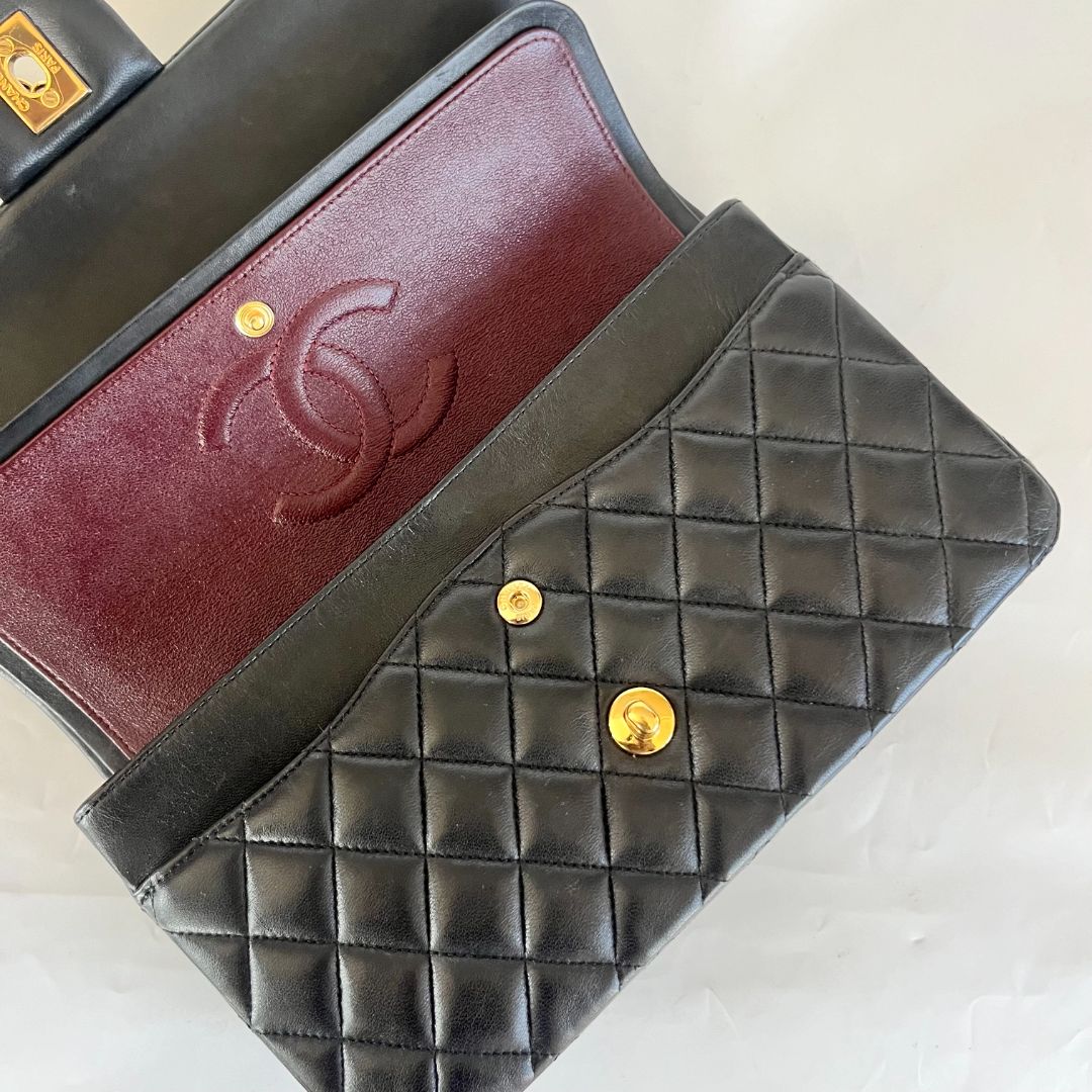 Chanel Medium Lambskin Double Flap Bag