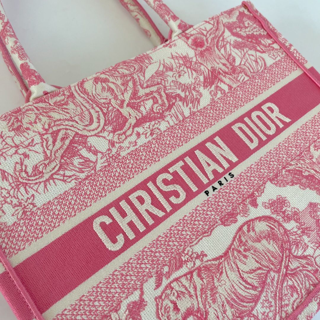 Dior Pink Medium Oblique Book Tote bag