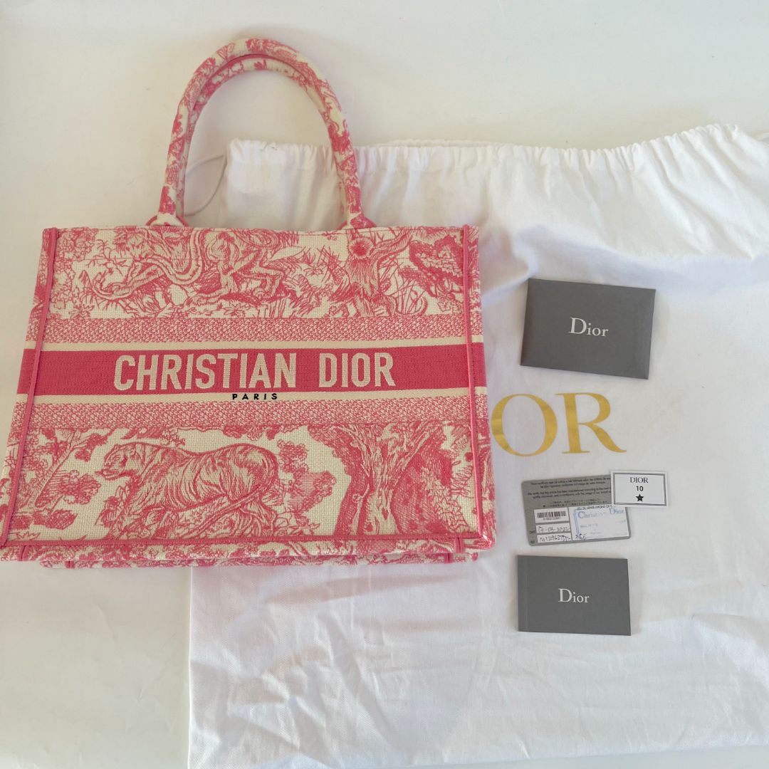 Dior Pink Medium Oblique Book Tote bag