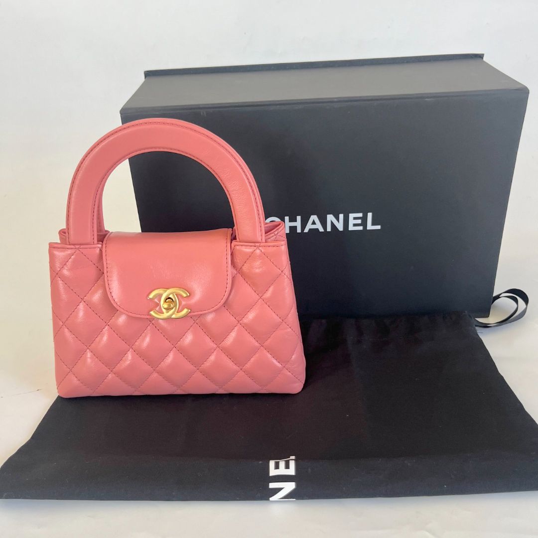 Chanel Pink Leather Kelly Shopping Bag