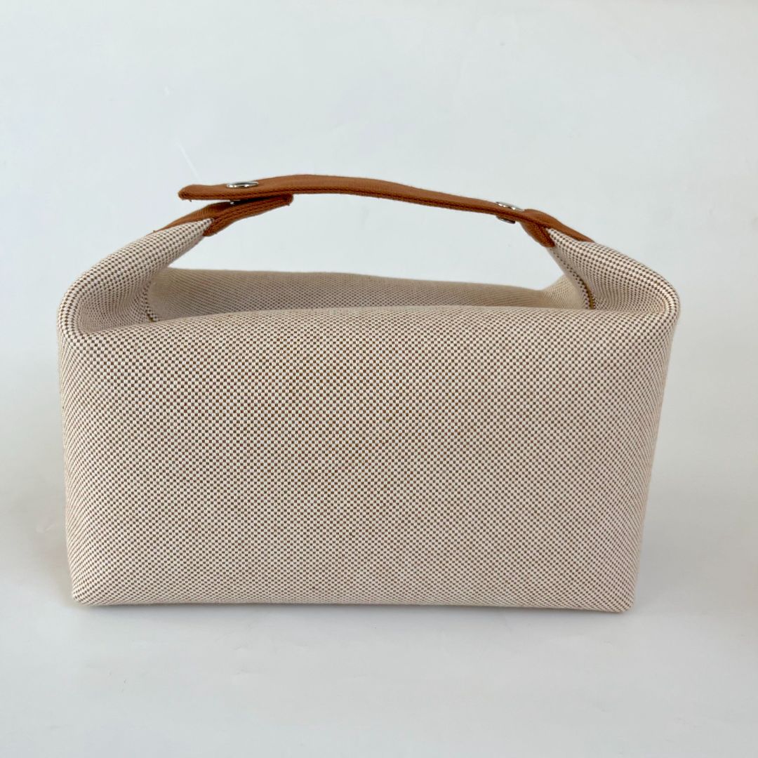 Hermès Bride-a-Brac GM Toile H cotton Natural pouch hand bag