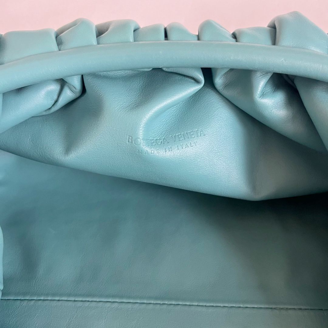 Bottega Veneta Sky blue large pouch
