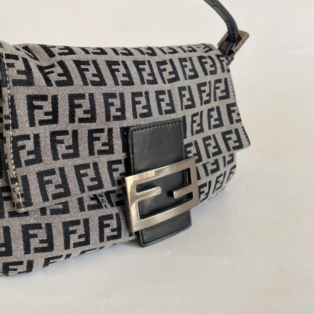 Fendi FF Zucca Vintage Baguette Flap Bag