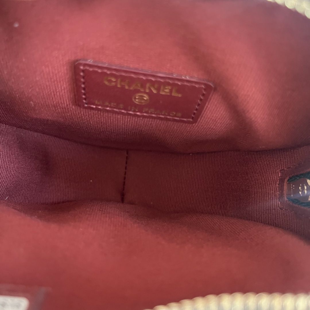 Chanel Mini Black Leather Heart Bag