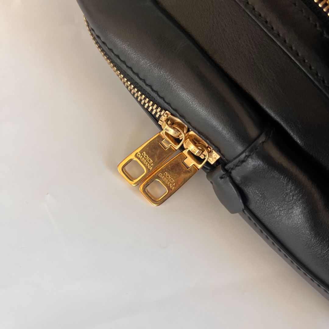 Dolce & Gabbana black leather back bag one shoulder